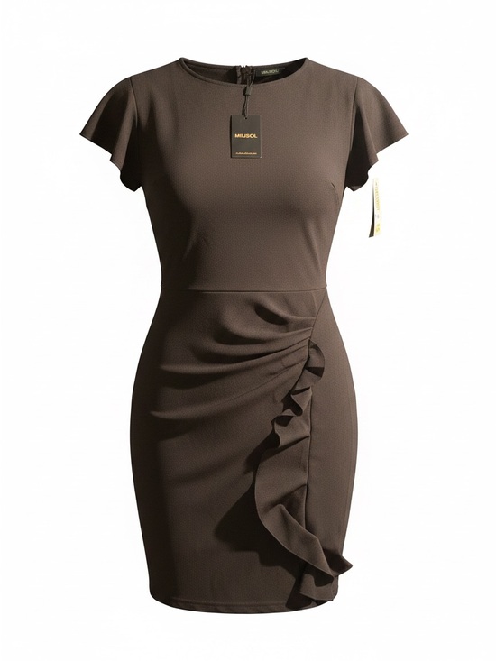 Miusol Dresses & Skirts - Black Ruffle Sheath Dress